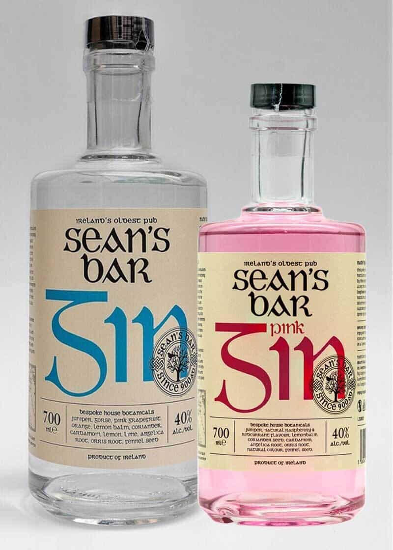Regular Gin and Pink Gin Bottles