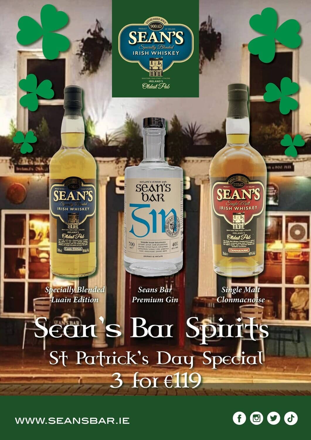 Seans Bar Patricks Day Sepcial